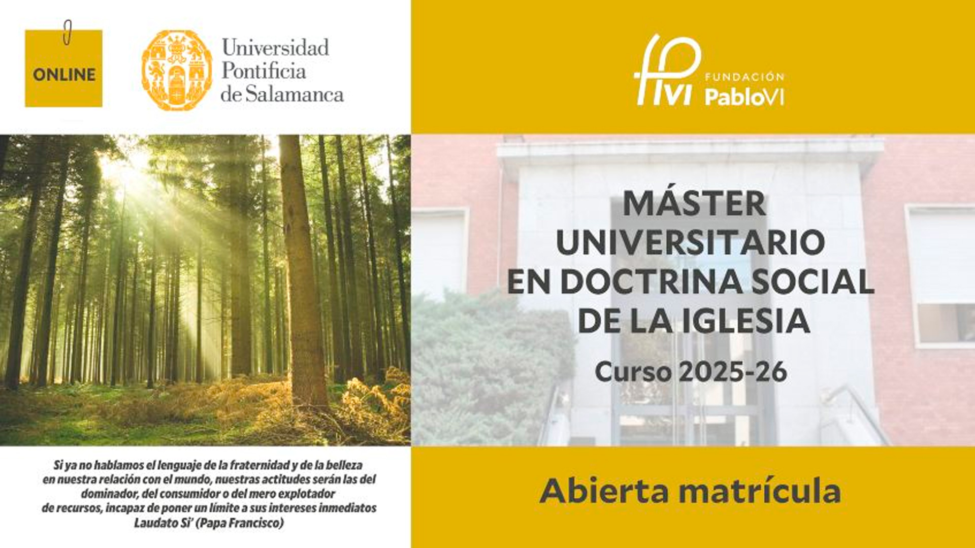 Doctrina Social de la Iglesia para abordar